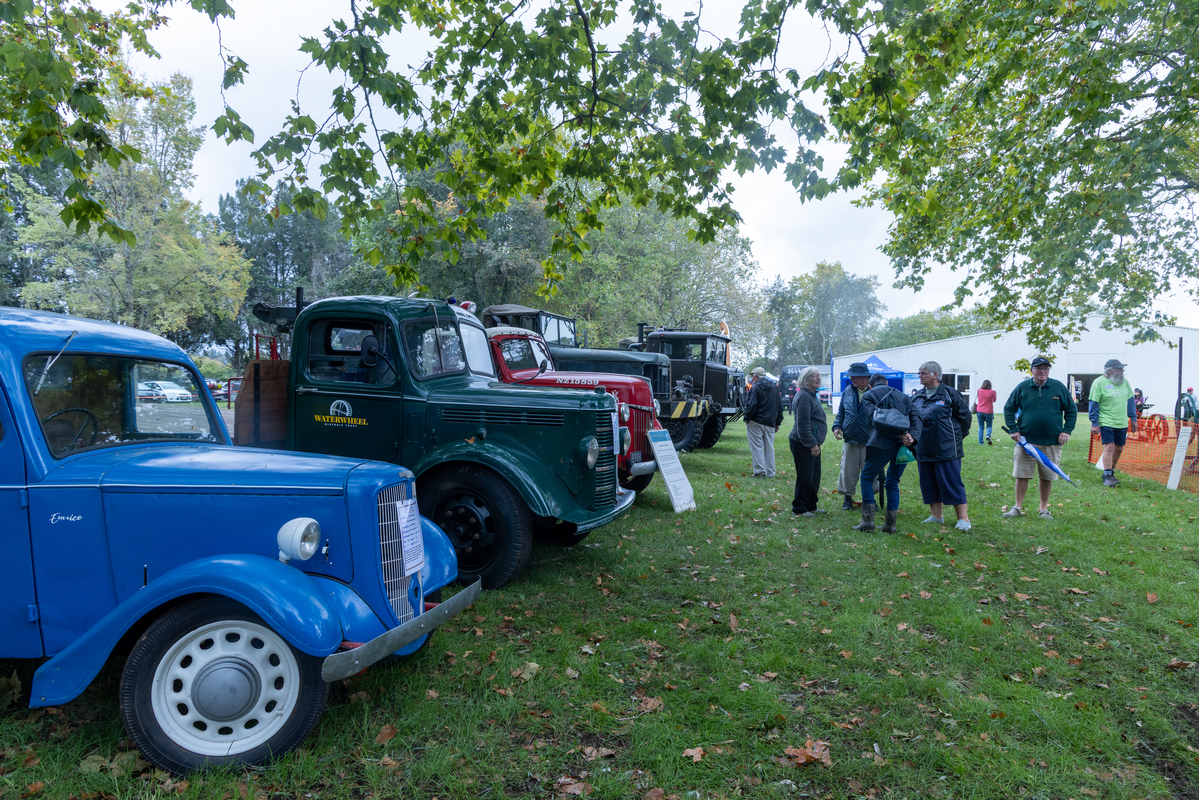Vintage trucks, fire engine and military trucks